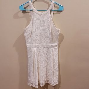 White floral lace dress